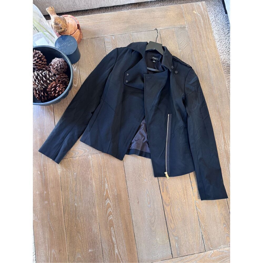 Ann‎ Taylor Moto Jacket Women Black Size 4 (T2)